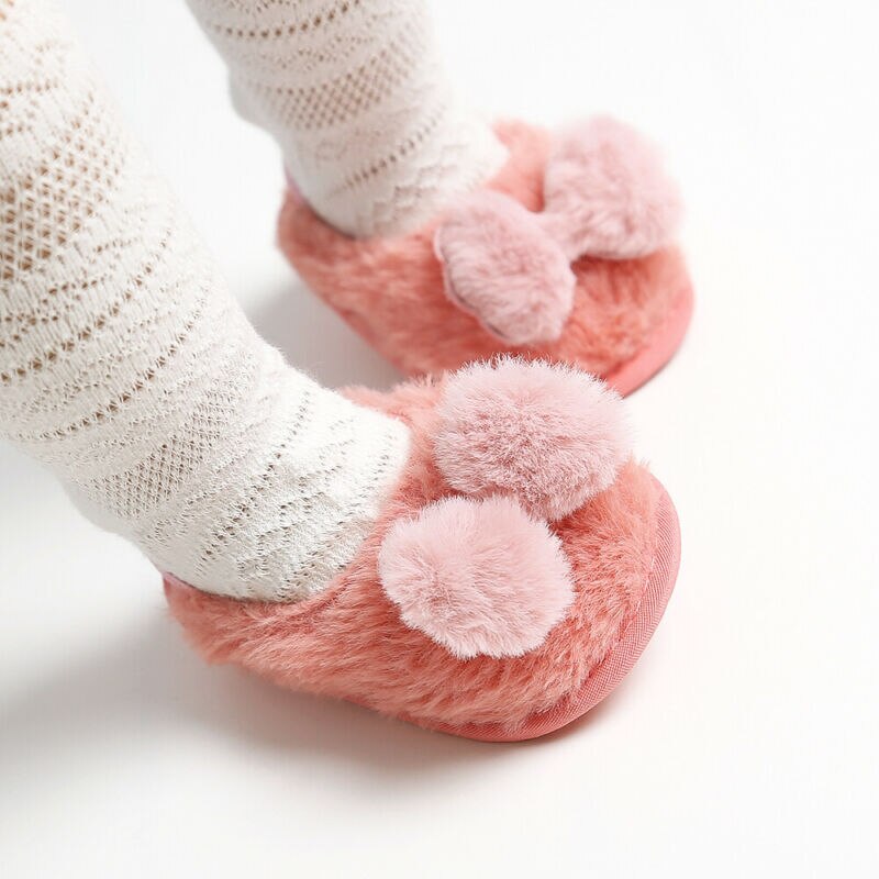 Plush Bowknot Slippers