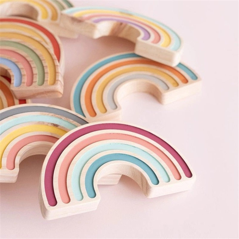 Wooden Rainbow Blocks