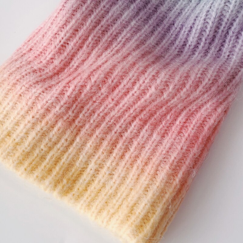 Gradient Color Soft Wool Beanie