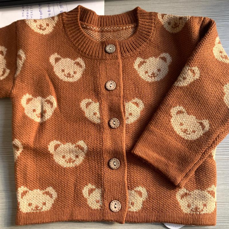 Bear Jacquard Cardigan