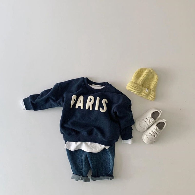 PARIS Fleece Lined Sweatshirt