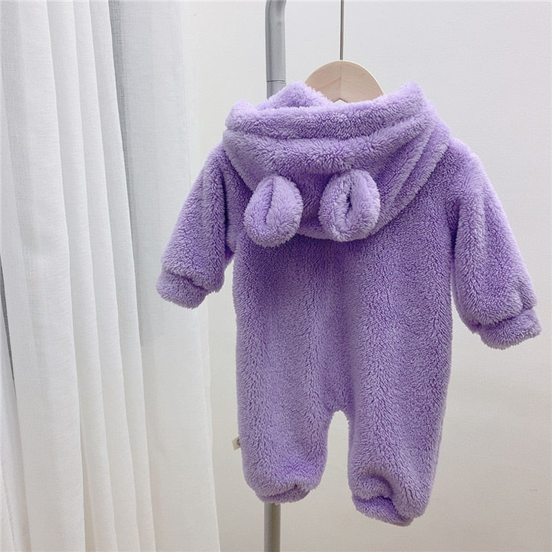 Zipper Style Hooded Bear Romper