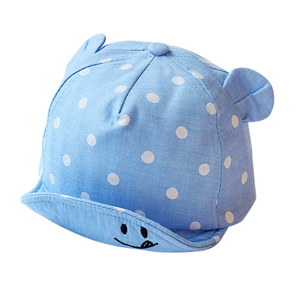 Dot Print Baseball Hat With Ear