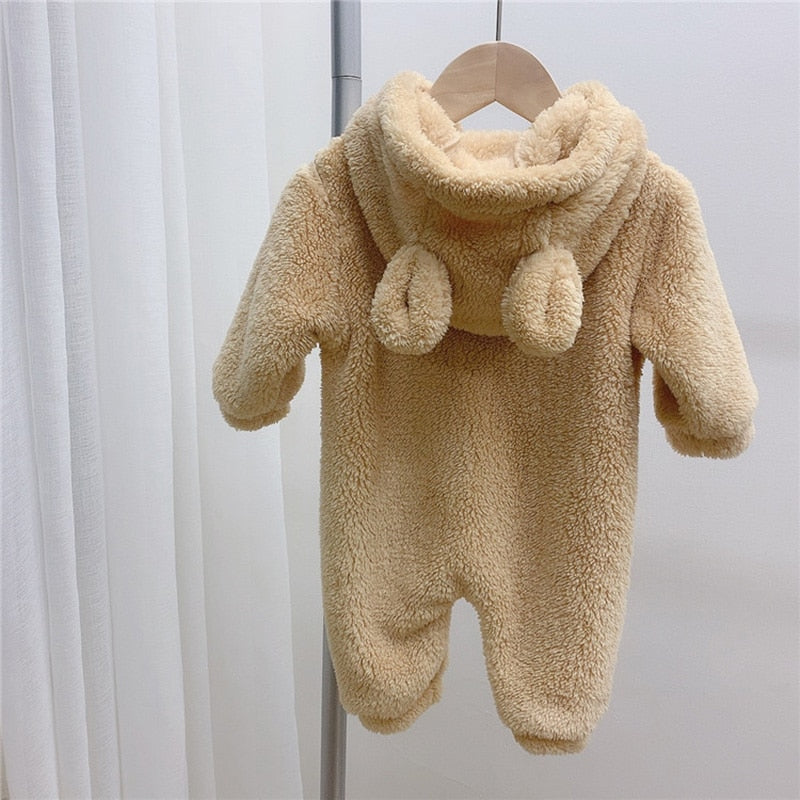 Zipper Style Hooded Bear Romper