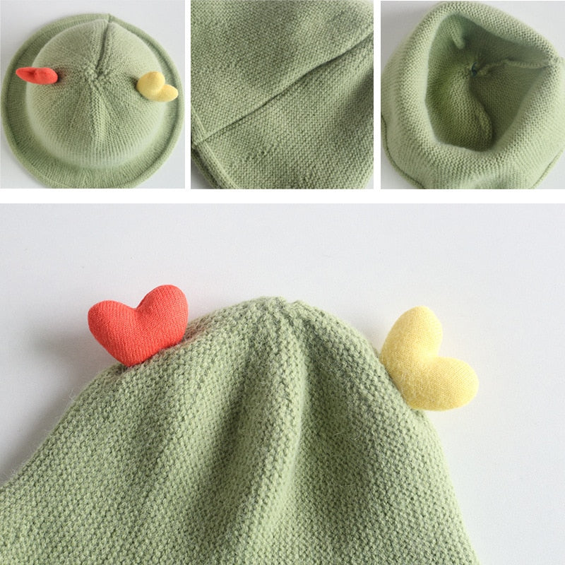 Candy Color Heart-Shaped Fisherman Hat