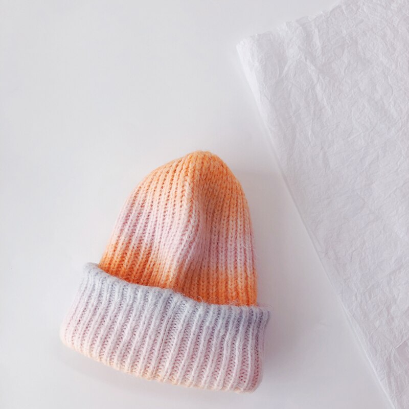 Gradient Color Soft Wool Beanie