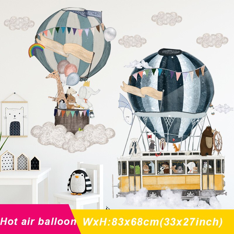 Airplane/Hot Air Balloon Wall Stickers