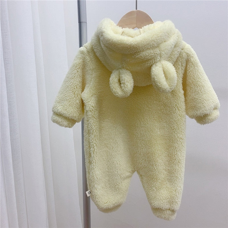 Zipper Style Hooded Bear Romper