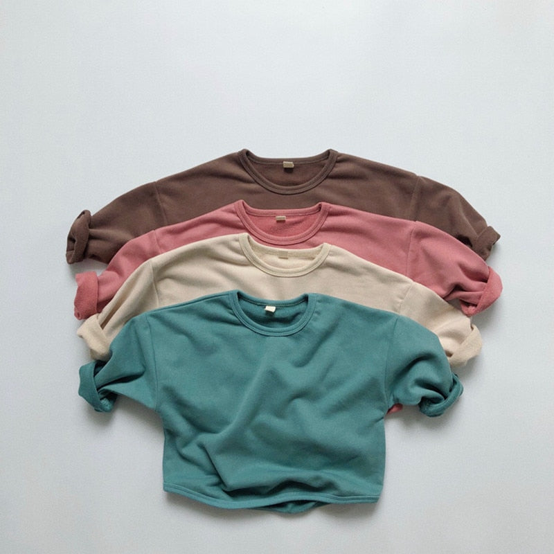 Solid Color Casual Pullover