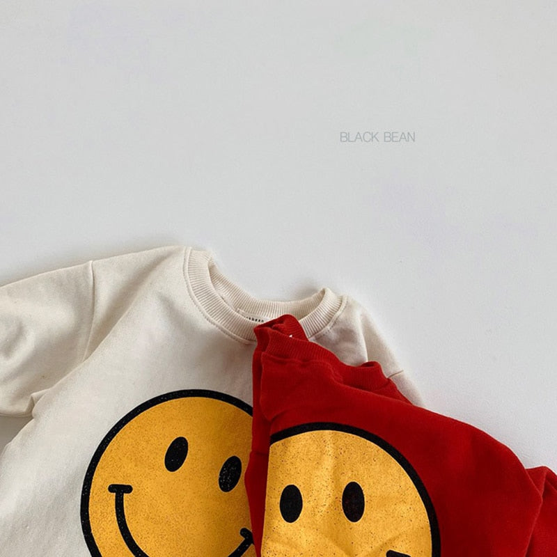 Happy Smile Sweatshirt Bodysuit