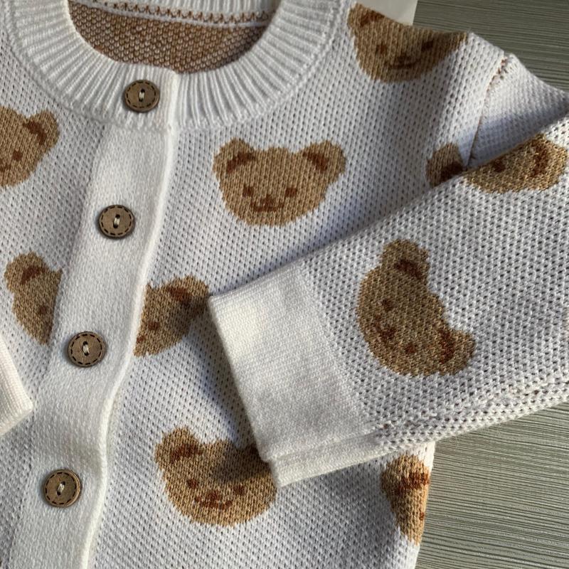 Bear Jacquard Cardigan