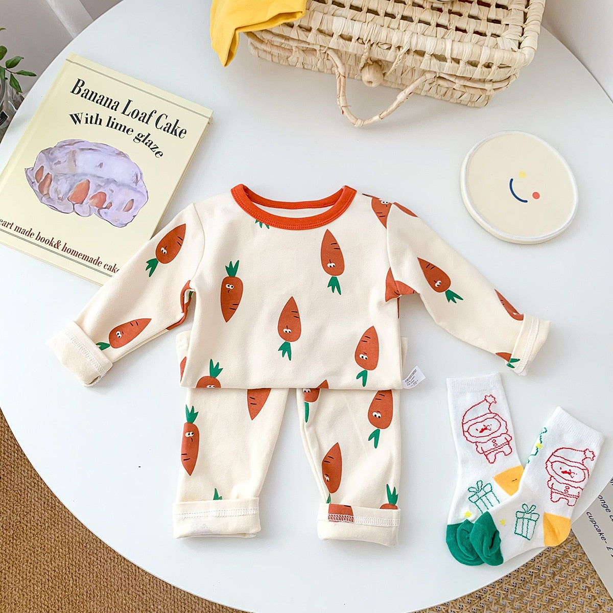 Cartoon Print Pajamas Set