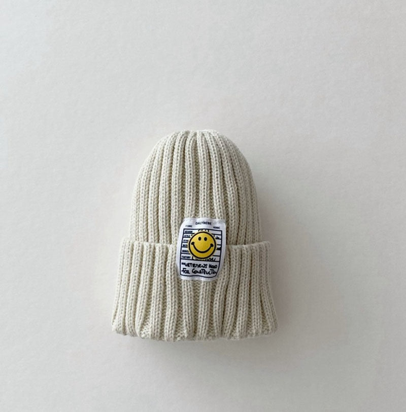 Smiley Face Patch Beanie