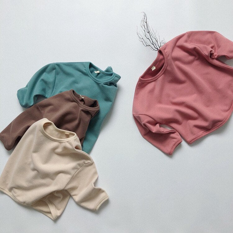 Solid Color Casual Pullover