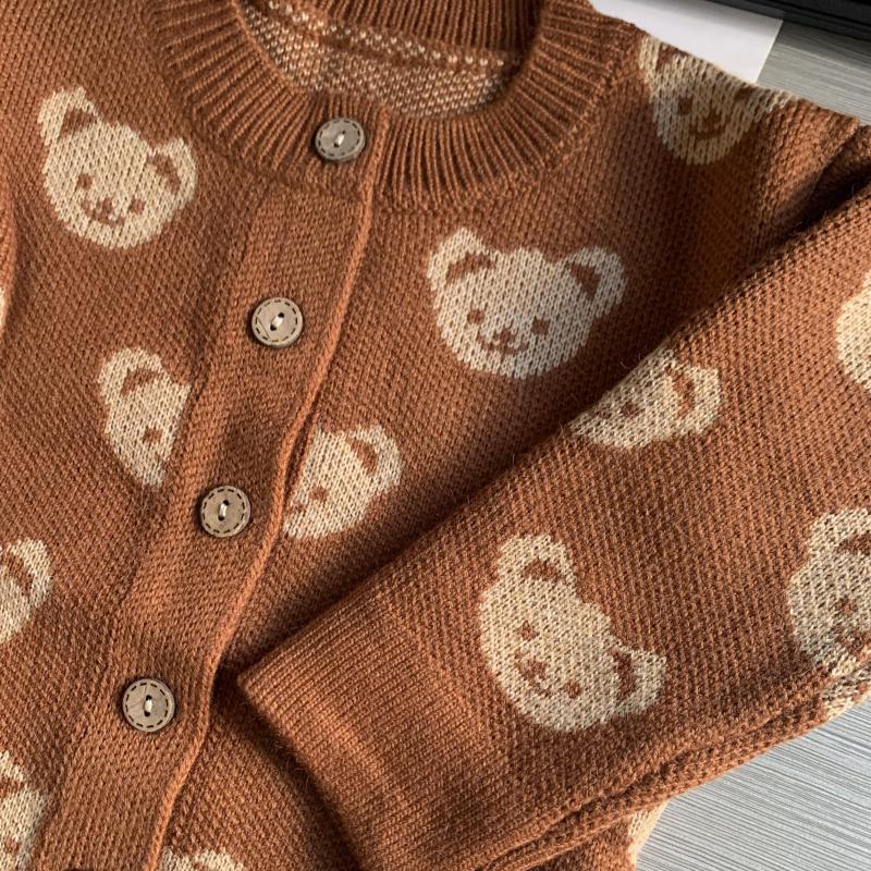 Bear Jacquard Cardigan