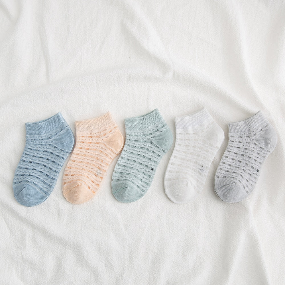 5 Pairs/Lot Colorful Plaid Socks