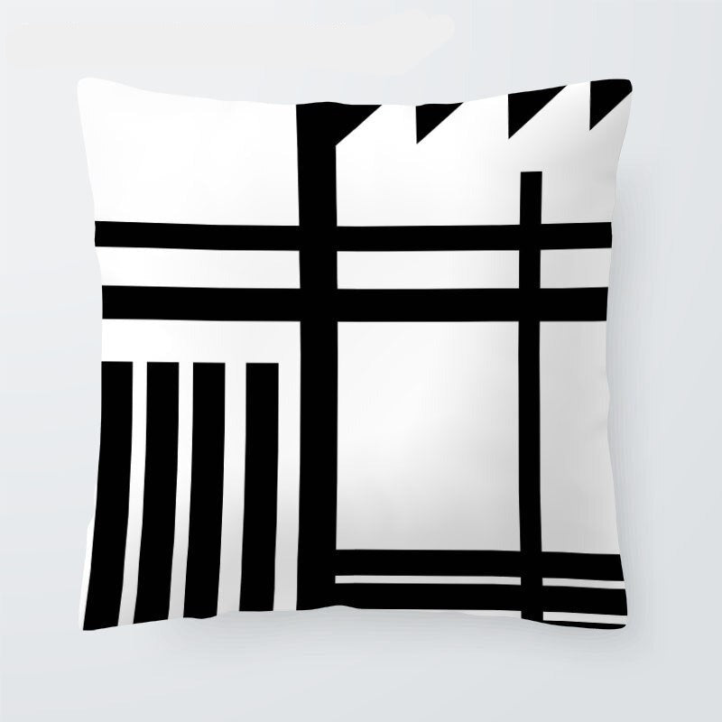 Black And White Cartoon Cushion Cover