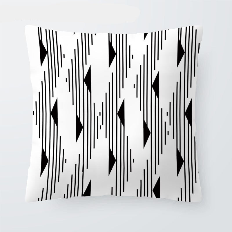 Black And White Cartoon Cushion Cover