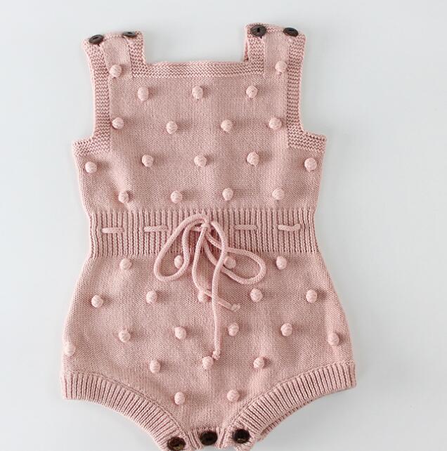 Pompoms Knitted Romper