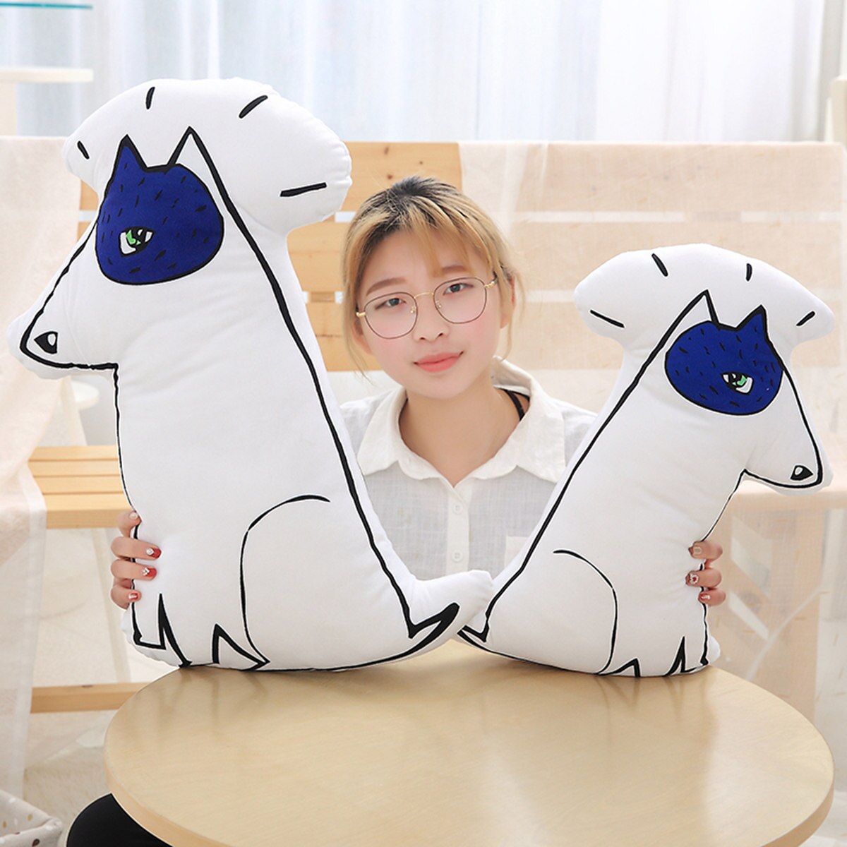 Japanese Style Cartoon Print Pillow