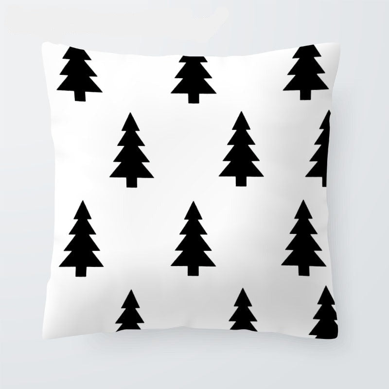 Black And White Cartoon Cushion Cover