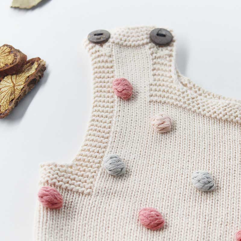 Pompoms Knitted Romper