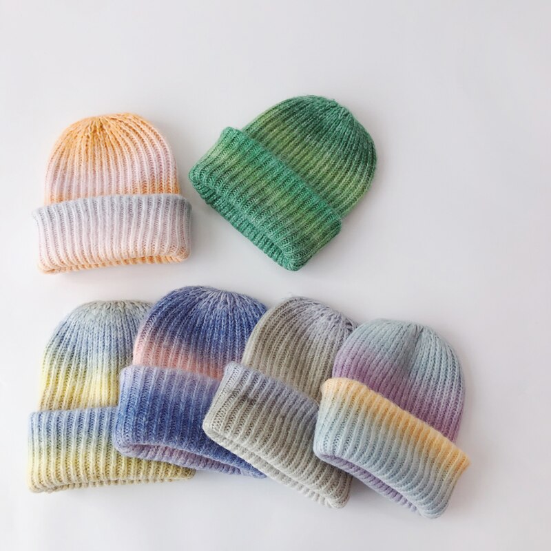 Gradient Color Soft Wool Beanie