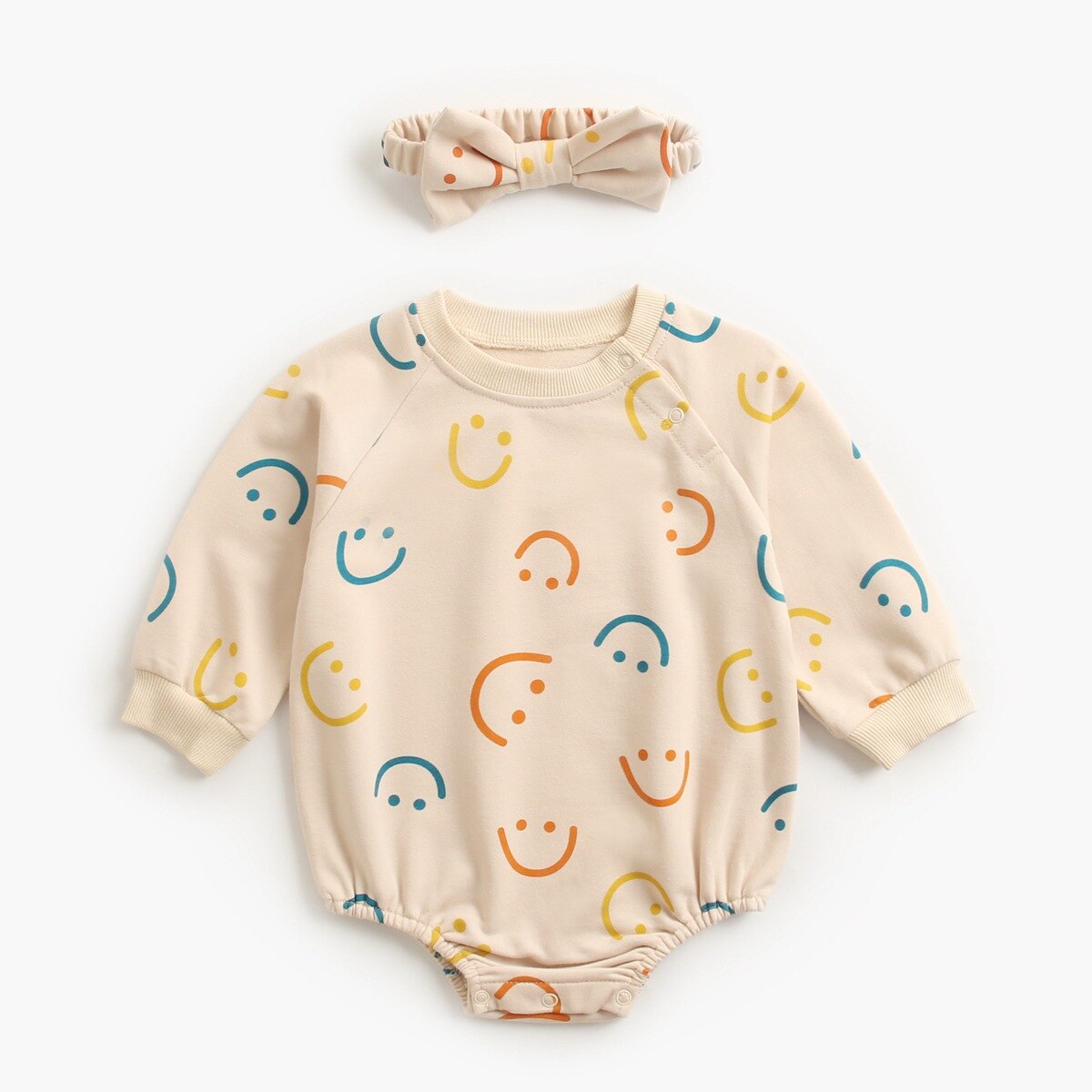 Smile Print Bodysuit & Headband