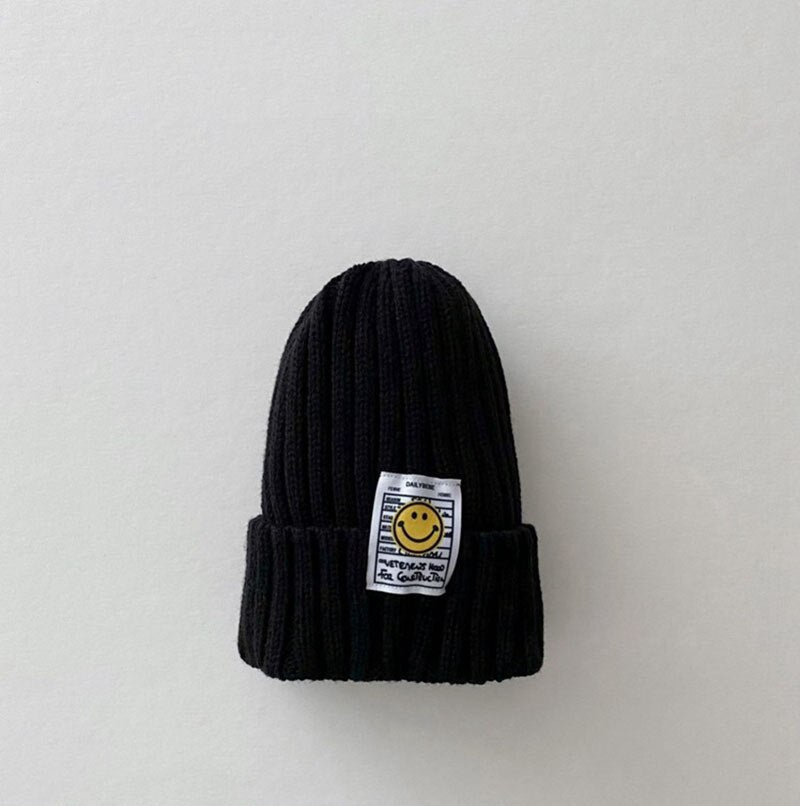 Smiley Face Patch Beanie