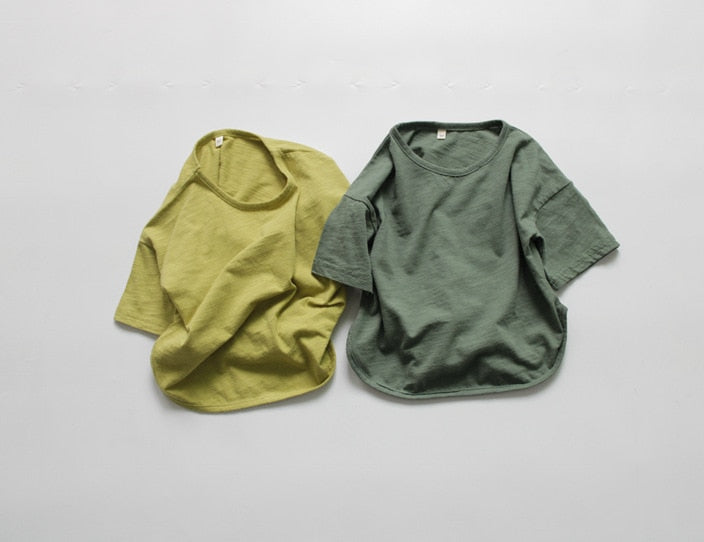 Solid Color Loose T-shirt