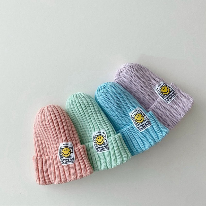 Smiley Face Patch Beanie