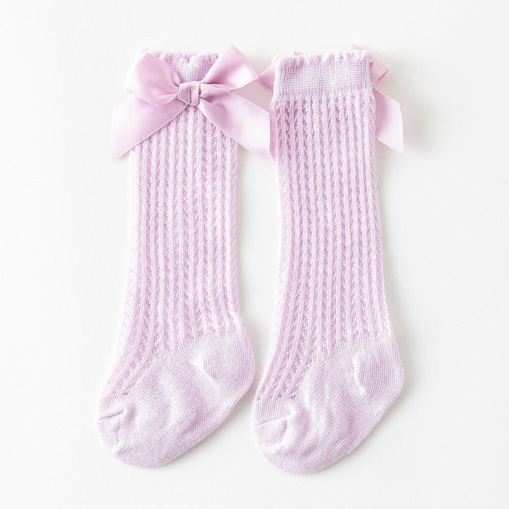 Bowknot Mesh Socks