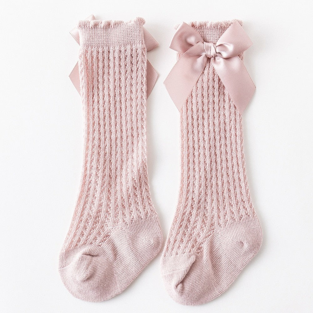 Bowknot Mesh Socks