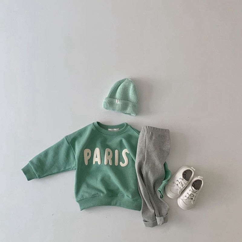 PARIS Fleece Lined Sweatshirt