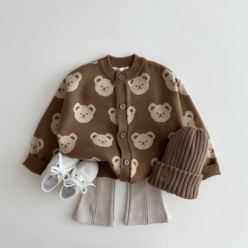 Bear Jacquard Cardigan