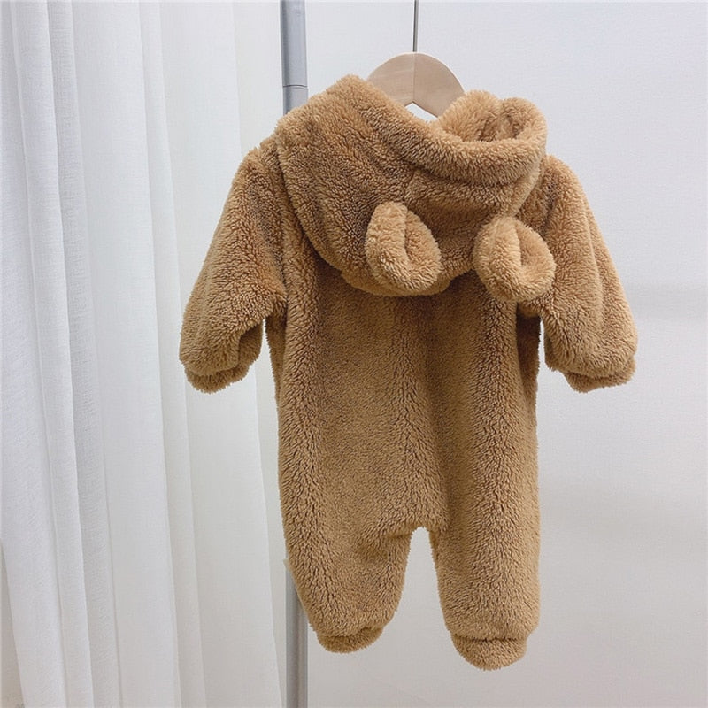 Zipper Style Hooded Bear Romper