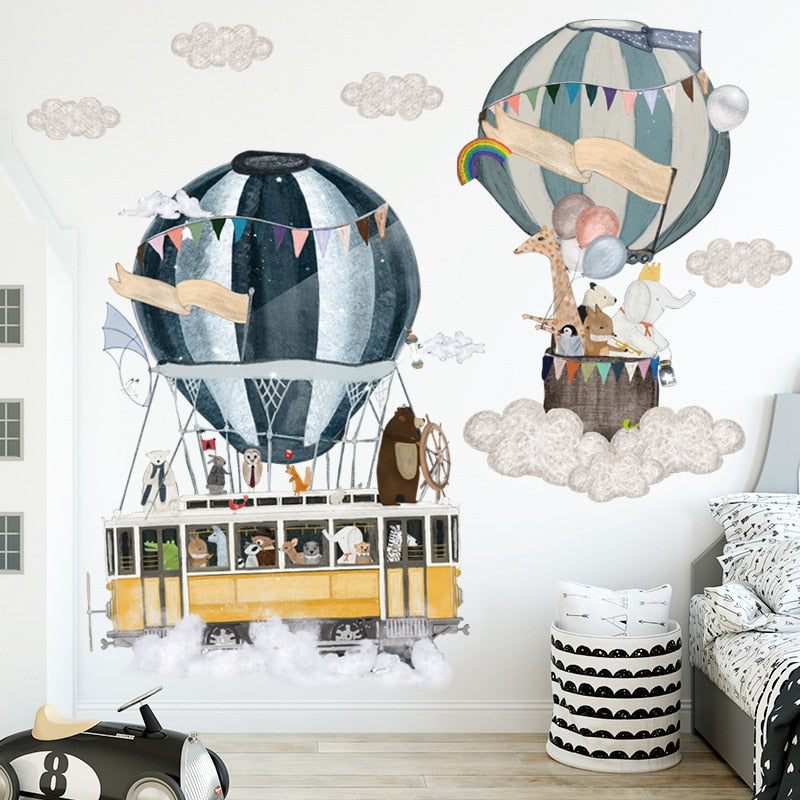 Airplane/Hot Air Balloon Wall Stickers