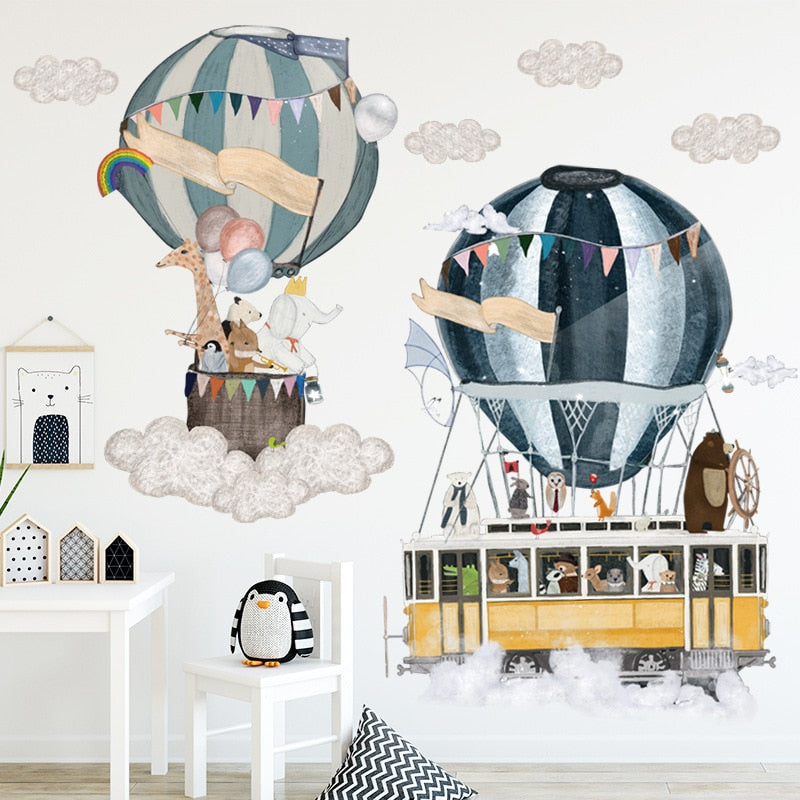 Airplane/Hot Air Balloon Wall Stickers