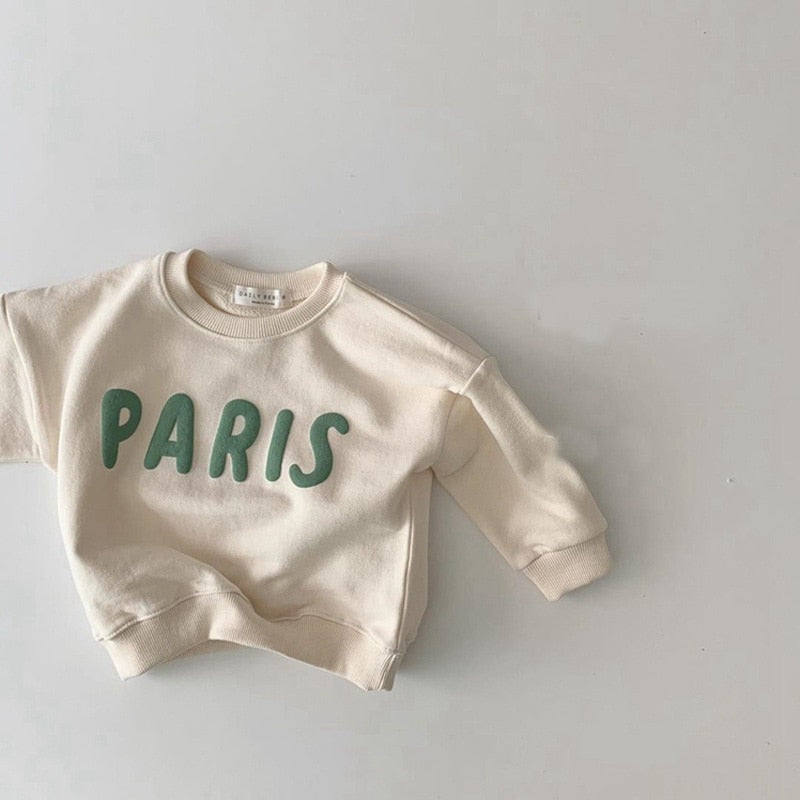 PARIS Fleece Lined Sweatshirt