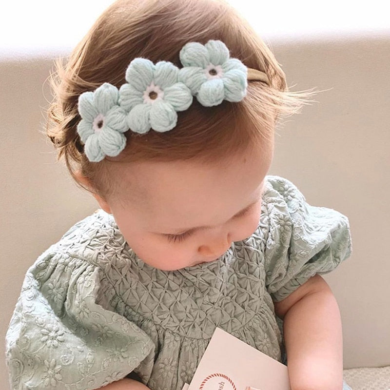 Vintage Baby Crochet Flowers Headbands/Hair Clips