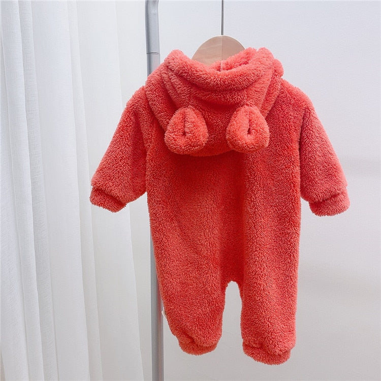 Zipper Style Hooded Bear Romper