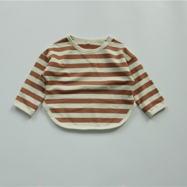 Striped Loose Long Sleeve Top