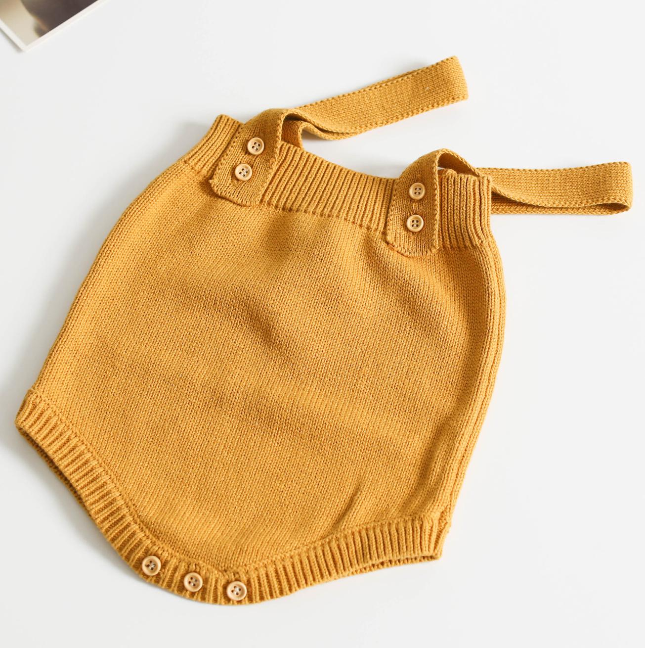 Knitted Sleeveless Overalls & Shirt & Pants