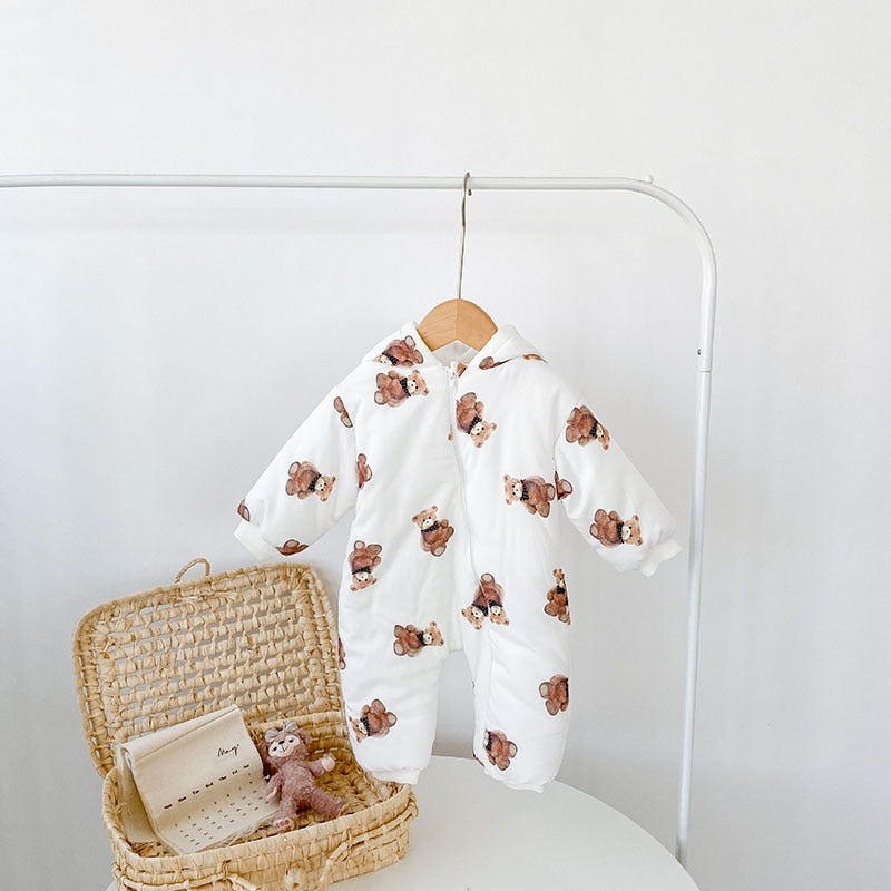 Teddies Quilted Hooded Jumpsuit