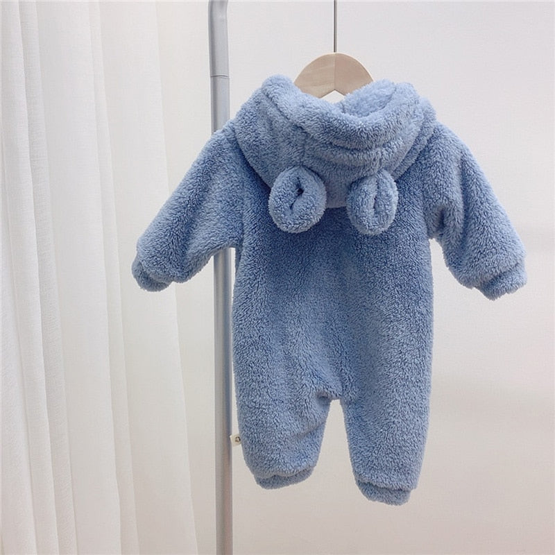 Zipper Style Hooded Bear Romper