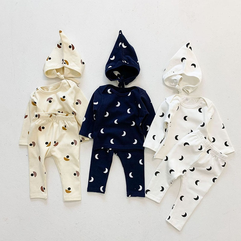 Midnight Moon Pajama Set with Bonnet