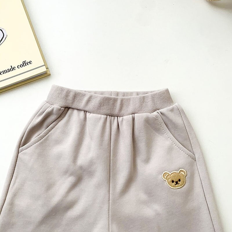 Cute Bear Sweatshirt & Pants Set