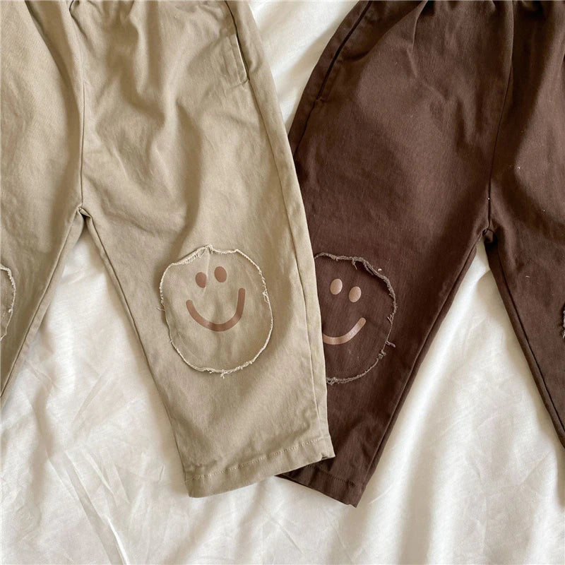 Knee Patch Casual Pants