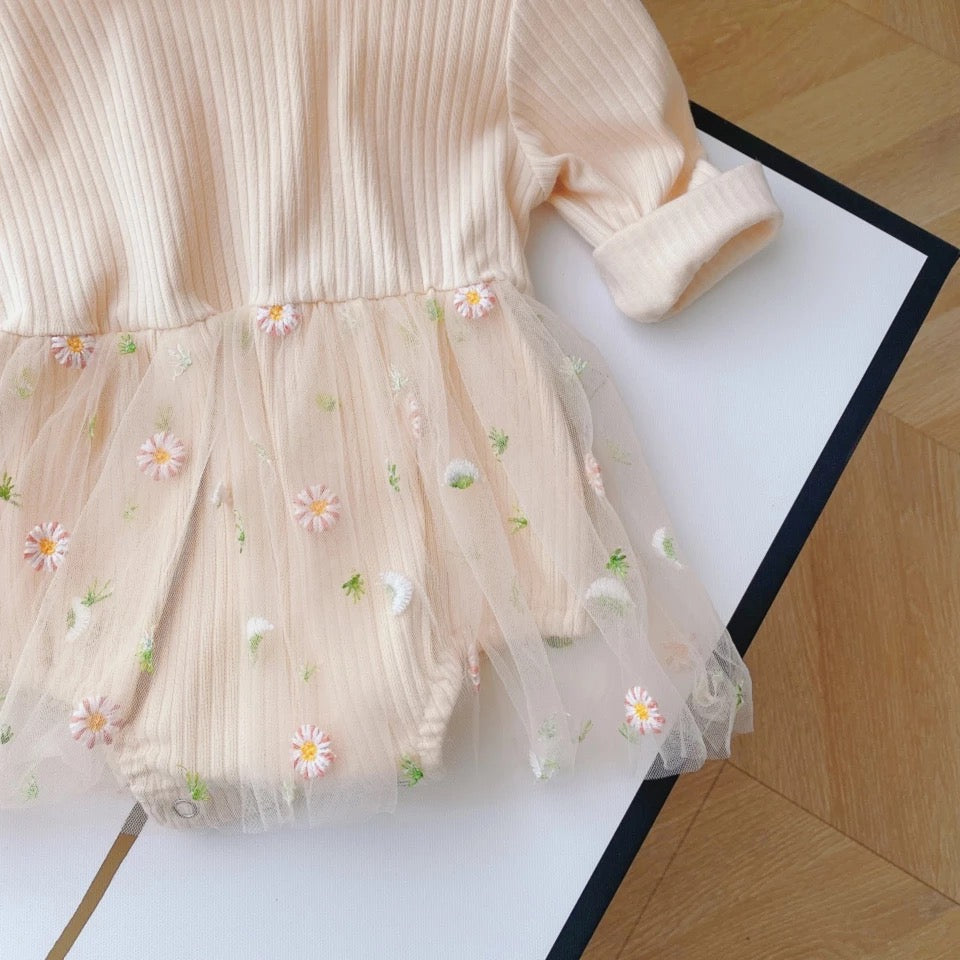 Long Sleeve Daisy Tutu Romper