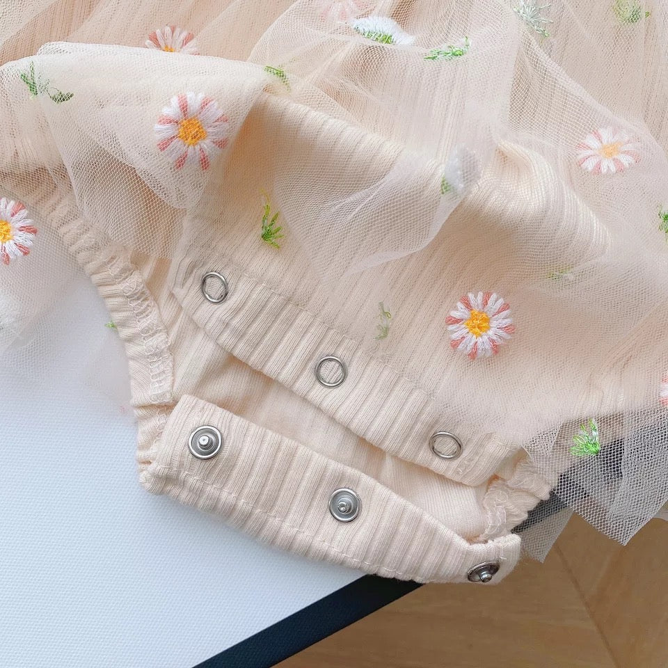 Long Sleeve Daisy Tutu Romper